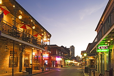 An evening on Bourbon street, French Quarter, New Orleans, Louisiana, USA