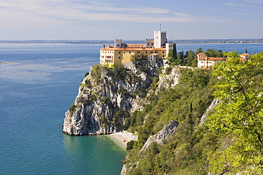 Duino castle on the coast north of Trieste, Friuli-Venezia Giulia, Upper Italy, Italy