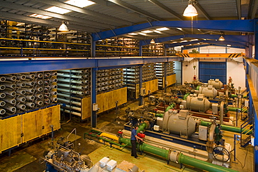 Water desalination plant, drinking water, desaladora de Inalsa, Insular de Aguas de Lanzarote, S.A., Arrecife, Lanzarote, Canary Islands, Spain, Europe