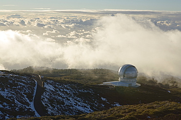 Gran Telescopio Canarias, GranTeCan, GTC, world's largest mirror telescope, Observatorio Astrofisico, astronomy, astrophysics, observatory, cupola, Roque de los Muchachos, Caldera de Taburiente, La Palma, Canary Islands, Spain, Europe