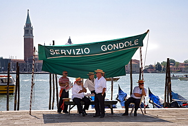 Gondolier, Venice, Veneto, Italy
