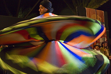 Whirling Derwish dance performance at the Columbus Festival Celebration, Vila Baleira, Porto Santo, near Madeira, Portugal