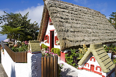 Traditional A-framed Palheiro House, Santana, Madeira, Portugal