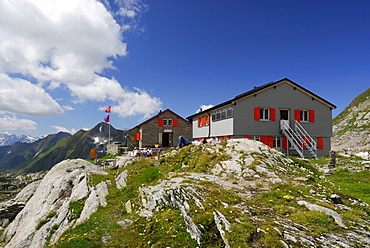 Mountain lodge, Adula Alps, Canton of Ticino, Switzerland