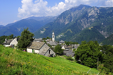 Rasa with Pizzo Ruscada, Centovalli, Ticino, Switzerland