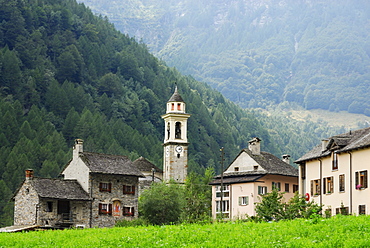 Church of Sonogno, Valle Verzasca, Ticino, Switzerland