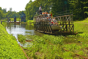 Ostrodsko-Elblaski Canal, Inclined plane, Lock of Buczyniec, East Prussia, Poland, Europe