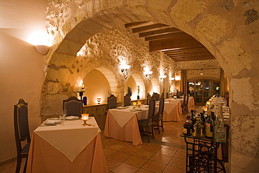 Restaurant in Son Amoixa Vell Hotel Rural, near Manacor, Mallorca, Balearic Islands, Spain, Europe