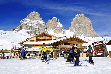 Rifugio Salei, Sella Joch, Langkofel, Sella Ronda, Groeden, South Tyrol, Italy