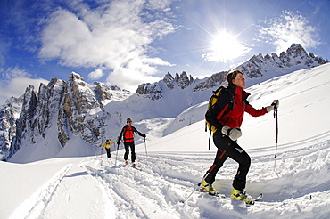 Ski Tour, Sextner Stein, Sexten, Hochpuster Valley, South Tyrol, Italy, model released