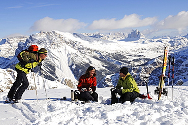 Ski Tour, Grosser Jaufen, Pragser Valley, Hochpuster Valley, South Tyrol, Italy, model released