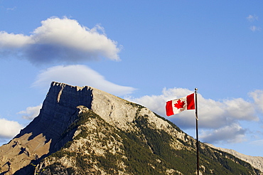 Mount Rundle, Banff, Canadian Flag, Alberta, Canada