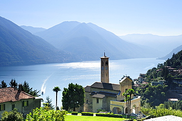 Church at Lake Como, Argegno, Lombardy, Italy