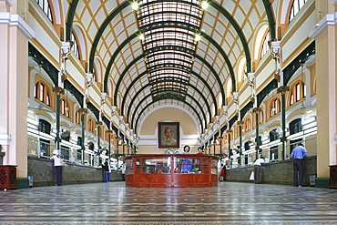 Interior view of the central post office, Saigon, Ho Chi Minh City, Vietnam, Asia