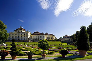 Ludwigsburg palace with garden, Ludwigsburg, Baden-Wuerttemberg, Germany, Europe