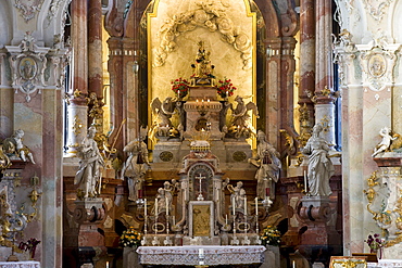 Pilgrimage church Birnau, Birnau cathedral at Lake Constance, near Uhldingen-Muehlhofen, Baden-Wuerttemberg, Germany, Europe