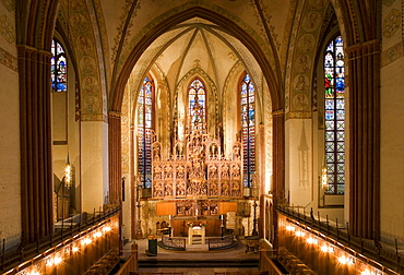 The Brueggemann or Bordesholmer Altar inside Schleswig Cathedral, Schleswig, Schleswig-Holstein, Germany, Europe