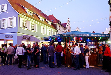 Wine festival, market square, Offenburg, Baden-Wurttemberg, Germany