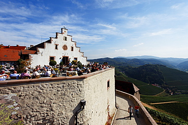 Cafe, Staufenberg castle, Durbach, Baden-Wurttemberg, Germany