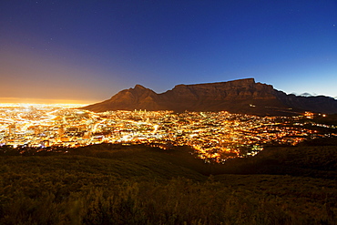 View from Signal Hill road over Capetown and Table mountain, Western Cape, RSA, South Africa, Africa