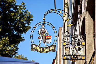 Brewhouse sign, Cologne, North Rhine-Westphalia, Germany