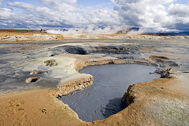 Landscape at Krafla Geothermal Area, Krafla, Nordurland Eystra, Iceland, Europe