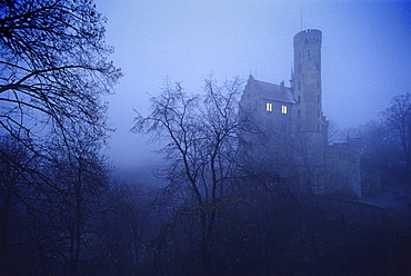 Lichtenstein castle, Swabian Mountains, Baden-Wuerttemberg, Germany