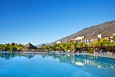 Pool of the Hotel La Palma Princess under blue sky, Las Indias, Fuencaliente, La Palma, Canary Islands, Spain, Europe