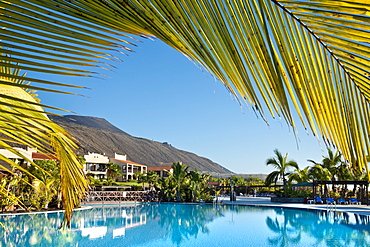 Pool of the Hotel La Palma Princess under blue sky, Las Indias, Fuencaliente, La Palma, Canary Islands, Spain, Europe