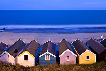 Beach huts in Southwold, East Anglia, Suffolk, England, Great Britain, Europe