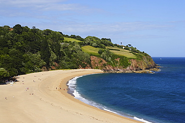 View over Blackpool Sands, Devon, England, United Kingdom