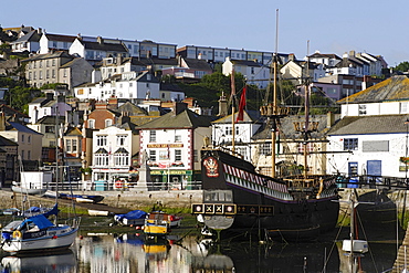 Replica of the Golden Hind, Brixham, Torbay, Devon, England, United Kingdom