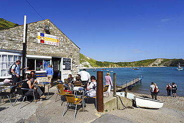 Cafe at Lulworth Cove, Dorset, England, United Kingdom