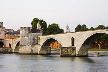 View at the bridge St. Benezet, Avignon, Vaucluse, Provence, France