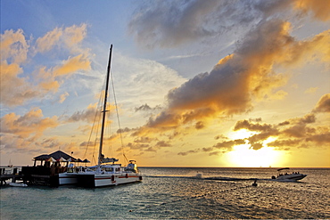 Aruba, Palm Beach, sunset, West Indies, Dutch Carribean, Central America