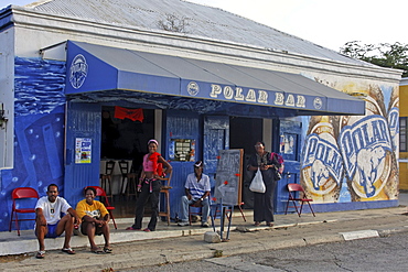 West Indies, Bonaire, Rincon, Polar Bar, people