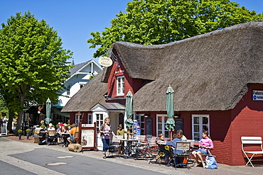 Cafe in Nebel, Amrum Island, North Frisian Islands, Schleswig-Holstein, Germany