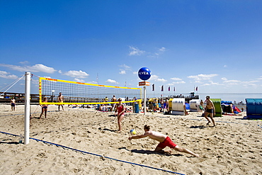 Beach Volleyball, Wyk, Foehr Island, North Frisian Islands, Schleswig-Holstein, Germany