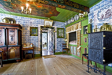 Tiles in Museum Koenigspesel, Hallig Hooge, North Frisian Islands, Schleswig-Holstein, Germany