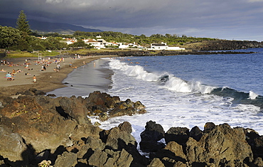 Do Populo beach near Ponta Delgada, Sao Miguel, Azores, Portugal