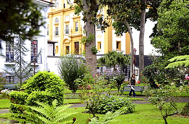 Garden in the heart of the town, Jardim Duque da Terceira, Angra do Heroismo, Terceira Island, Azores, Portugal