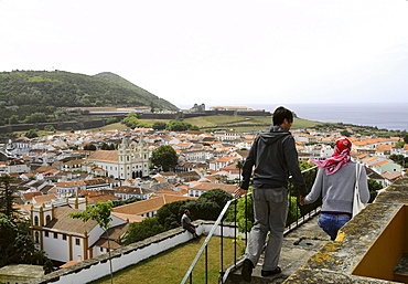 View from Alto da Memoria, Angra do Heroismo, Terceira Island, Azores, Portugal