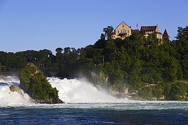 Rhine Falls (Europe's largest waterfall) and Laufen castle, Laufen-Uhwiesen, Canton of Zurich, Switzerland