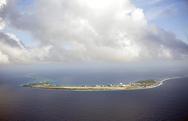 Aerial View of Kwajalein, Marshall Islands, Kwajalein Atoll, Micronesia, Pacific Ocean