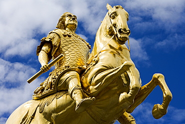 Goldener Reiter, Neustadt market, Dresden, Saxony, Germany