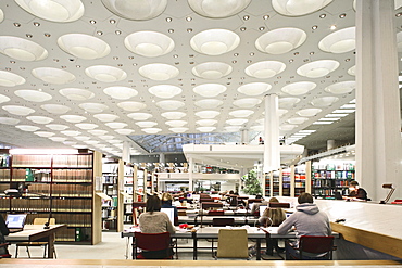 Interior view of the Berlin State Library, Berlin, Germany, Europe