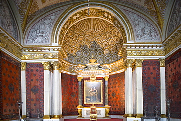 Peter the Great room, or small throne room, in the Hermitage in the Winter Palace, Saint Petersburg, Russia