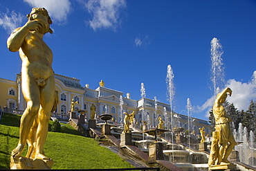 Grand Cascade in Peterhof Palace, St. Petersburg, Russia