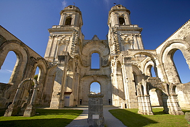 Ruin of Abbey Church Saint Jean Baptiste, The Way of St. James, Chemins de Saint Jacques, Via Turonensis, Saint-Jean-d'AngâˆšÃ‰Â¬Â©ly, Dept. Charente-Maritime, RâˆšÃ‰Â¬Â©gion Poitou-Charentes, France, Europe