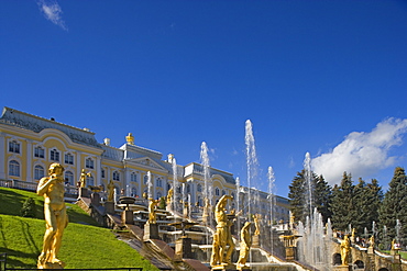 Grand Cascade in Peterhof Palace, St. Petersburg, Russia